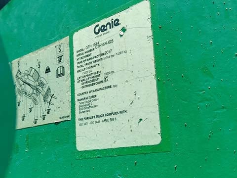 Used 2018 GENIE GTH-1544 Telehandler Forklift
