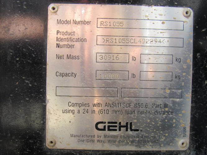 Used 2019 GEHL RS10-55 Telehandler Forklift, photo 27