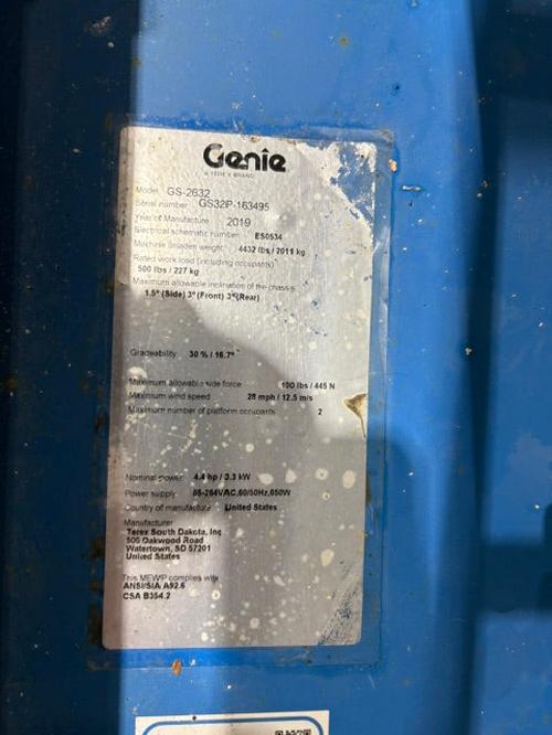 Used 2019 GENIE GS-2632 Scissor Lift, photo 12