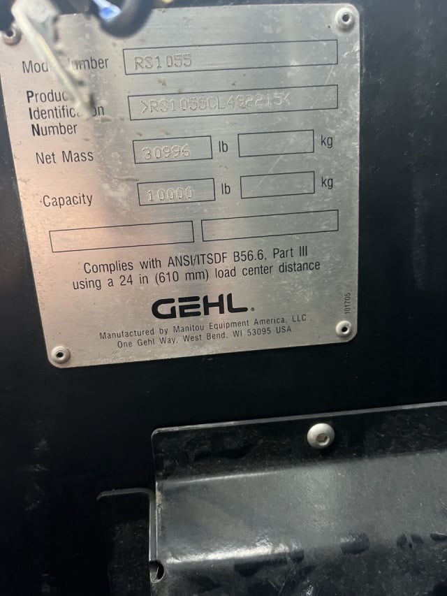 Used 2019 GEHL RS10-55 Telehandler Forklift