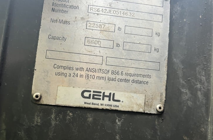 Used 2013 GEHL RS6-42 Telehandler Forklift