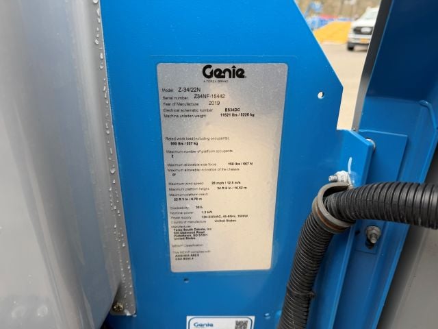 Used 2019 GENIE Z-34/22N Articulating Boom Lift