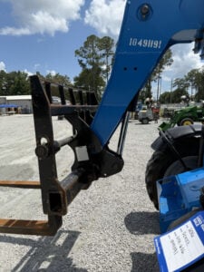 2016 GENIE GTH-636 Used Telehandler Forklift carriage side view.