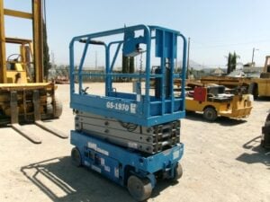 2018 GENIE GS-1930 Used Scissor Lift left rear view.